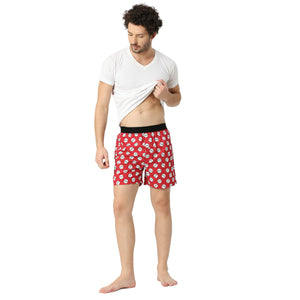 
            
                Load image into Gallery viewer, BZ INNERWEAR | Cricket-Men&amp;#39;s Boxer | 100% Cotton | Red Boxer | Pack of 1
            
        