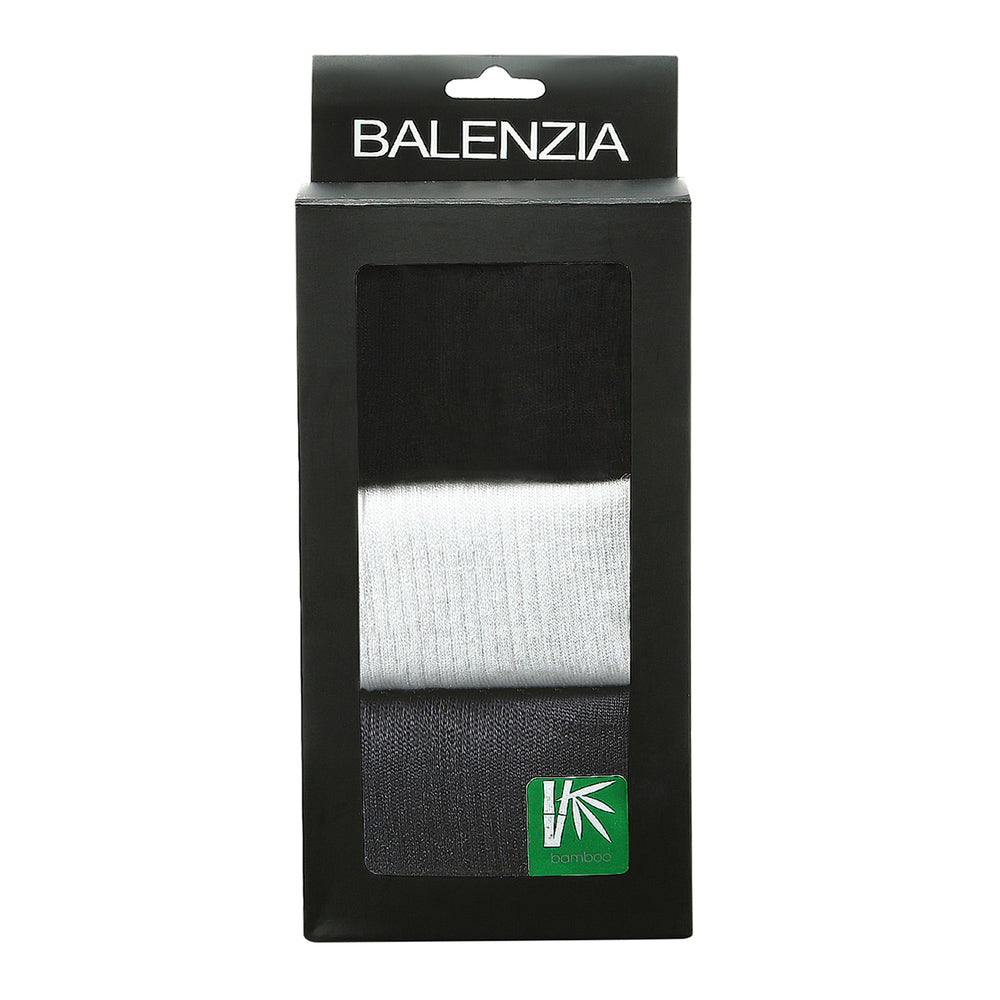 
                      
                        Balenzia Men's Bamboo Black, White, Grey Low-cuts Socks | Pack of 3
                      
                    