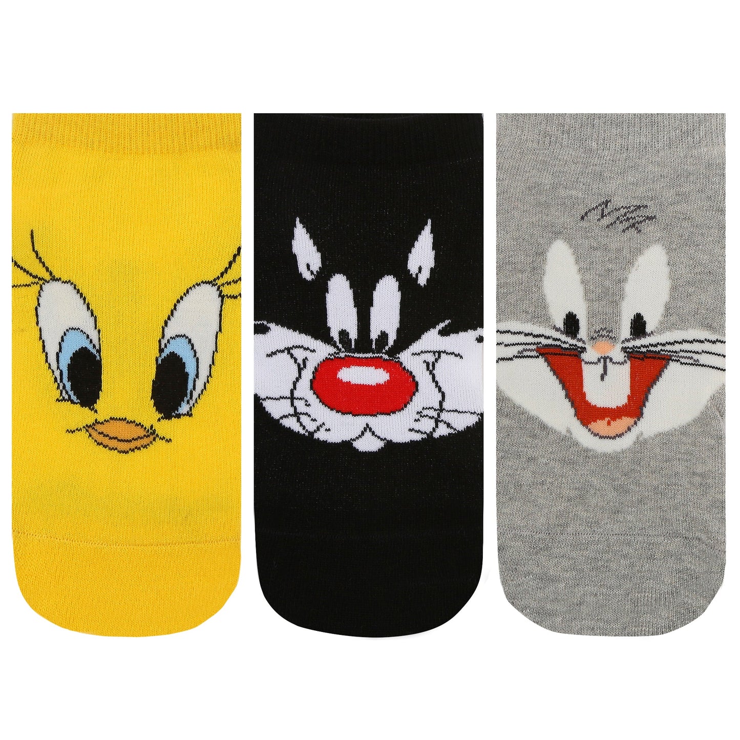 Women's Looney Tunes Cartoon Themed Low-Cut Socks | Multicolor | Pack of 3