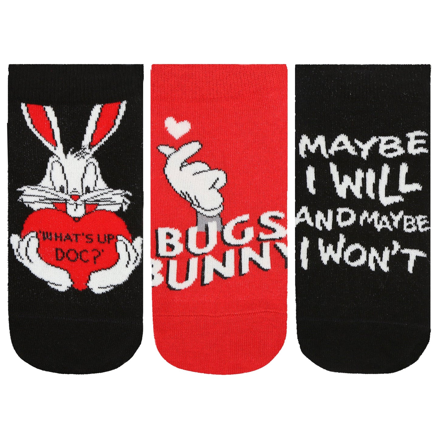 Women's Looney Tunes Cartoon Themed Low-Cut Socks | Multicolor | Pack of 3