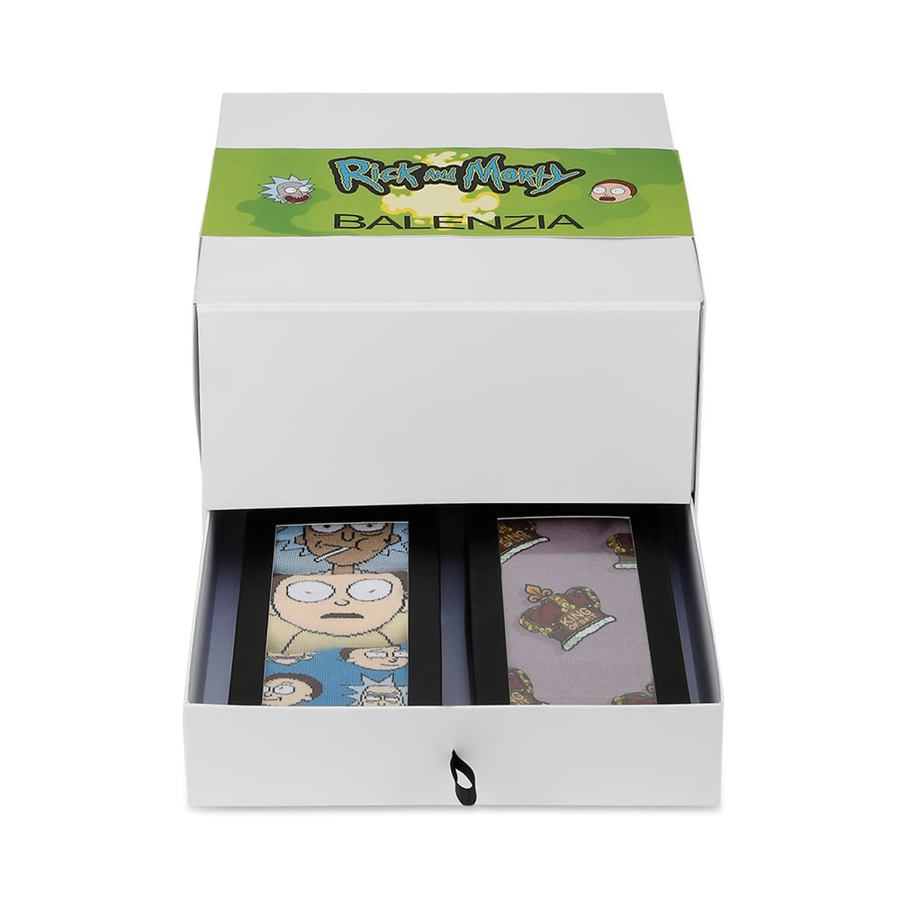 Men's Rick and Morty | Cartoon Theme Theme Gift Box | Socks, Boxer and Cap | Officially Licensed