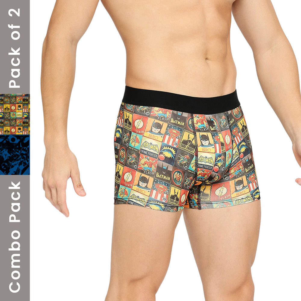 BZ INNERWEAR-Justice League-Men's Smundies Combo | Poly Elasthene Jersey Material | Pack of 2