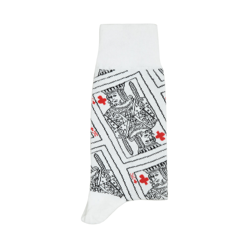 
            
                Load image into Gallery viewer, Balenzia Special Edition Poker Crew Socks for Men (Free Size) (Pack of 1 Pair) (White) - Balenzia
            
        