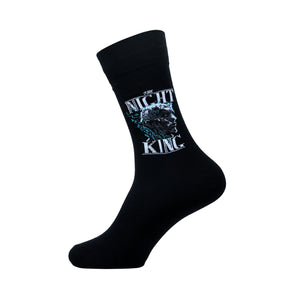 
            
                Load image into Gallery viewer, BALENZIA X GAME OF THRONES The Night King &amp;amp; Viserion, the ice dragon Crew Length Socks for Men (Free Size) (Pack of 2 Pairs/1U)Black - Balenzia
            
        