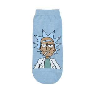 Balenzia X Rick and Morty Cotton Lowcut Character socks for Men (Pack of 3) (Free Size) (Blue, Cream) - Balenzia