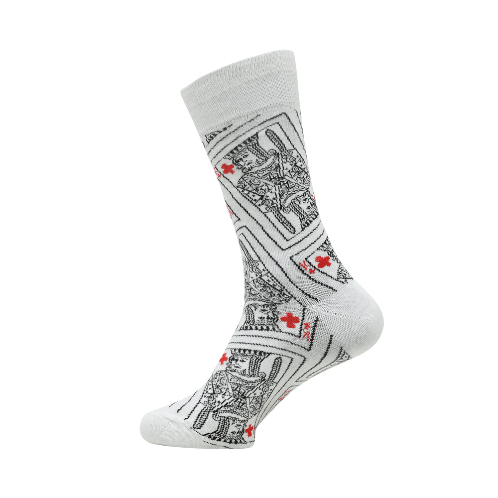 
            
                Load image into Gallery viewer, Balenzia Special Edition Poker Crew Socks for Men (Free Size) (Pack of 1 Pair) (White) - Balenzia
            
        