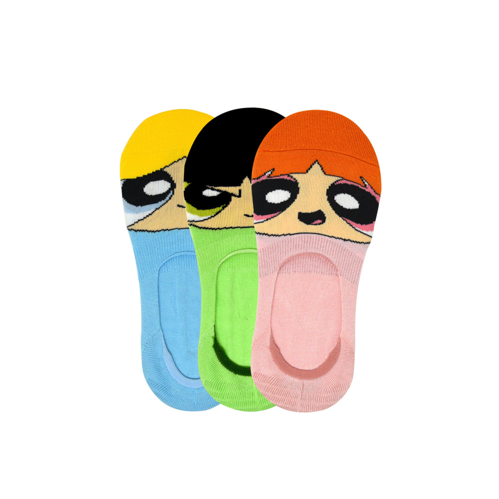 Powerpuff Girls By Balenzia Loafer Socks for Women (Pack of 3 Pairs/1U) - Balenzia