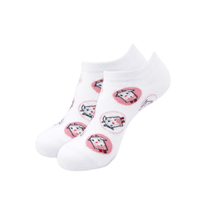 
            
                Load image into Gallery viewer, Balenzia x tokidoki strawberry milk lowcut socks for women (Pack of 1 Pair/1U) (Free Size) White - Balenzia
            
        