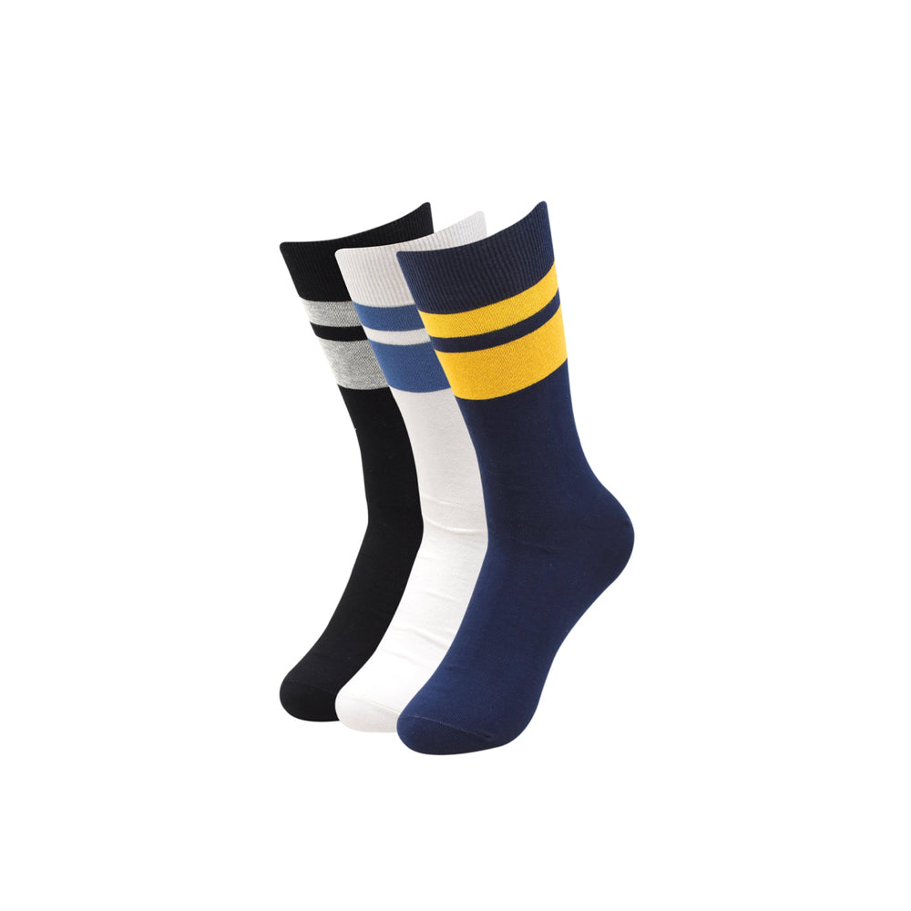 Balenzia Men's Formal Cotton Crew Socks-Pack of 3 Pairs/1U