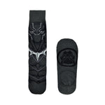Balenzia x Marvel Character Crew & Loafer/invisible Sock for Men- "THE LEGENDARY BLACK PANTHER" Gift Pack (Pack of 2 Pairs/1U)(Free Size) D.Grey - Balenzia
