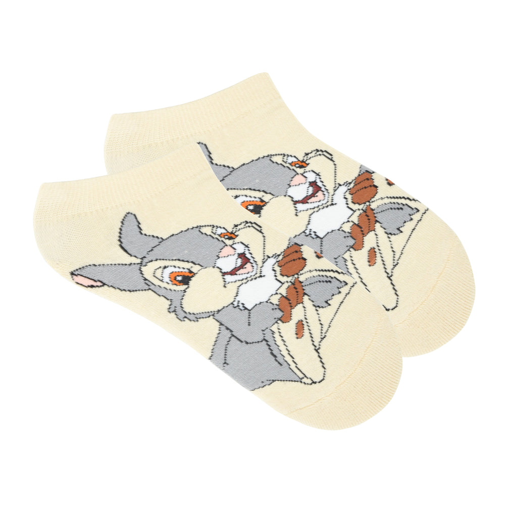 Balenzia X Disney Character Cushioned Ankle socks for women-Thumper (Pack of 1 Pair/1U)-Beige - Balenzia