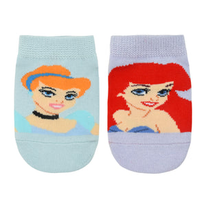 
            
                Load image into Gallery viewer, Balenzia x Disney Princess Anti-Skid Lowcut socks for Kids- Cinderella, Ariel (Pack of 2 Pairs/1U) (Blue, Lavender) - Balenzia
            
        