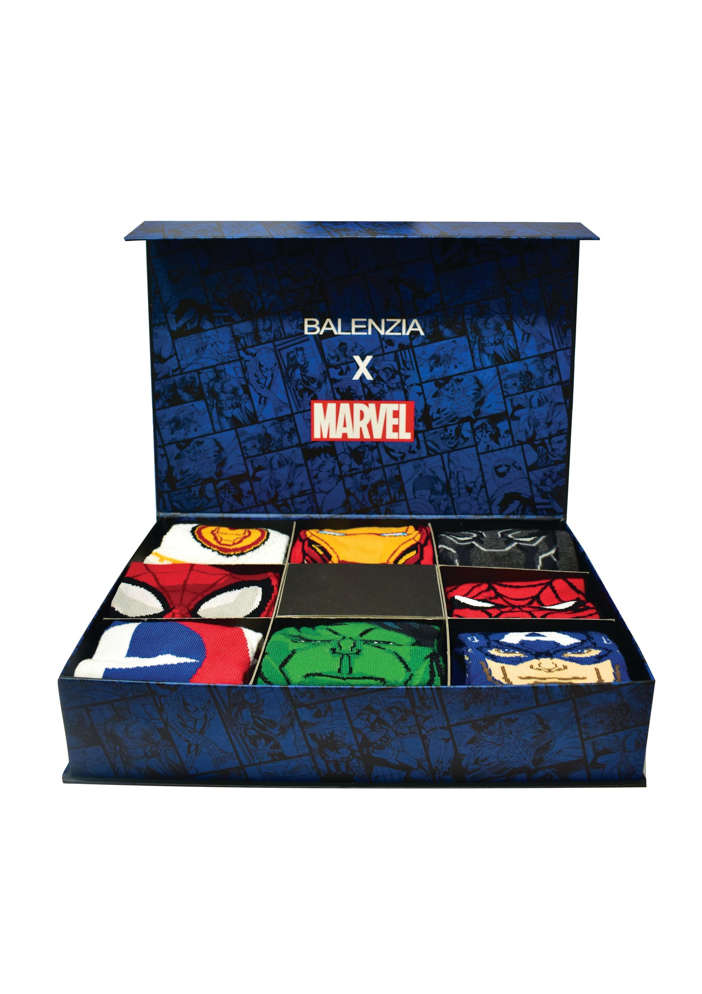 Balenzia X Marvel Avengers Gift Pack for Men (Pack of 8 Pairs/1U)(Free Size)Multicolored - Balenzia