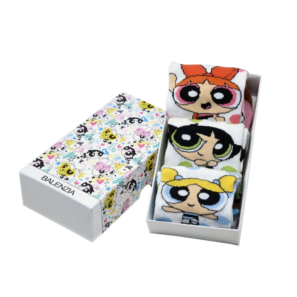 
            
                Load image into Gallery viewer, Powerpuff Girls Gift Pack for Women-Lowcut Socks(Pack of 3 Pairs/1U) - Balenzia
            
        