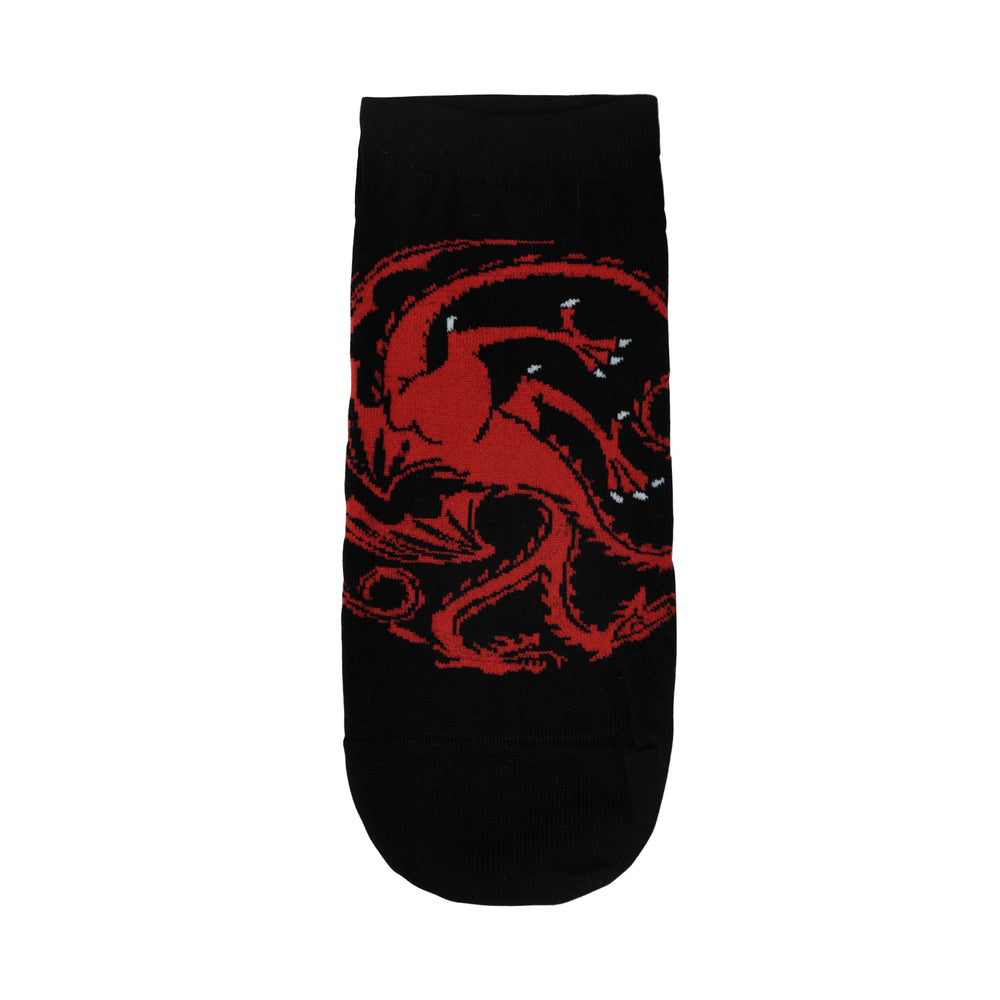 
            
                Load image into Gallery viewer, BALENZIA X GAME OF THRONES HOUSE TARGARYEN Ankle Length/Lowcut Socks for Men (Free Size) (Pack of 2 Pairs/1U)Black - Balenzia
            
        