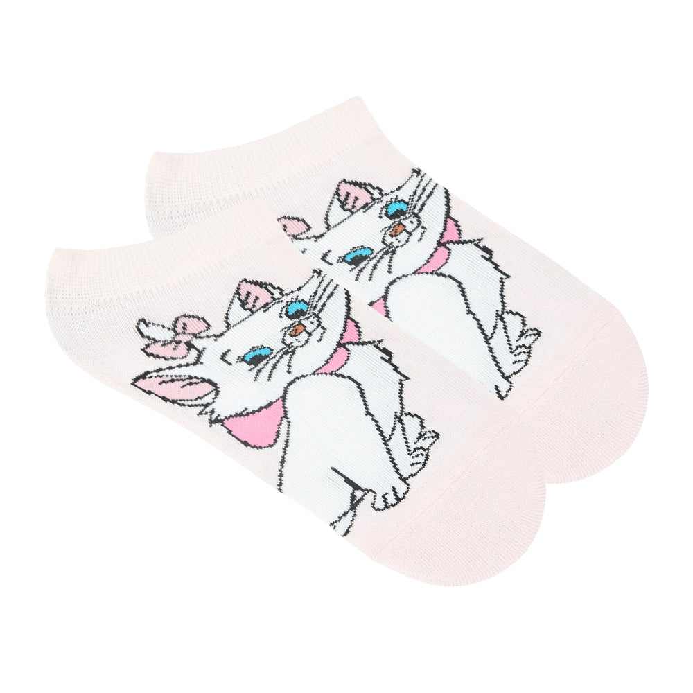 Balenzia X Disney Character Cushioned Ankle socks for women-The Aristocats Marie (Pack of 1 Pair/1U)-Pink - Balenzia
