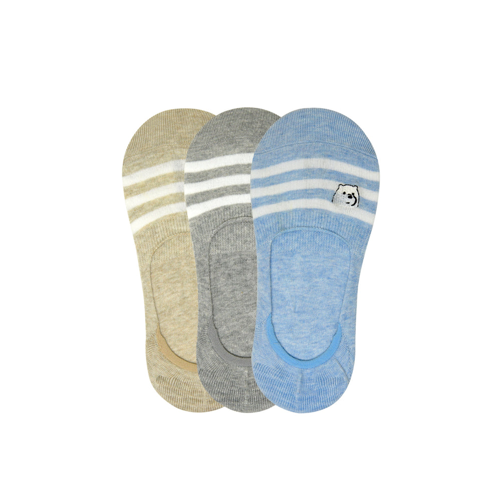We Bare Bears By Balenzia Loafer Socks for Women (Pack of 3 Pairs/1U) - Balenzia