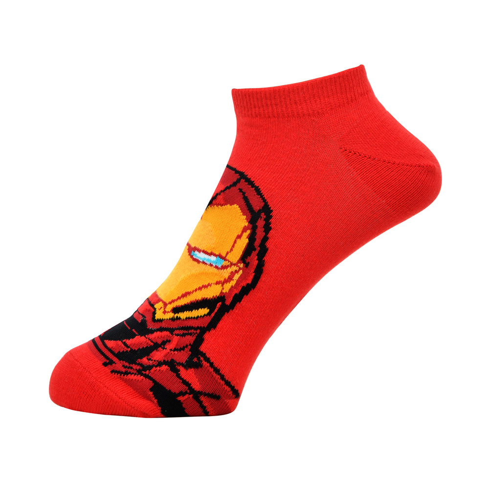 Balenzia X Marvel Character Iron Man,Captain America & Hulk Themed Ankle Length Socks for Men-(Pack of 3 Pairs/1U)(Free Size)Blue,Red,Green - Balenzia