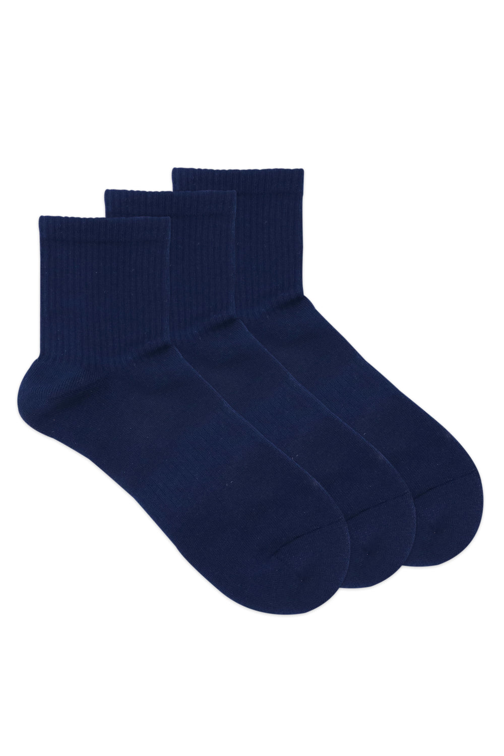 Balenzia Men's Full Cushioned Terry/Towel Ankle Sports Socks, Gym Socks- Navy (Pack of 3/1U) - Balenzia