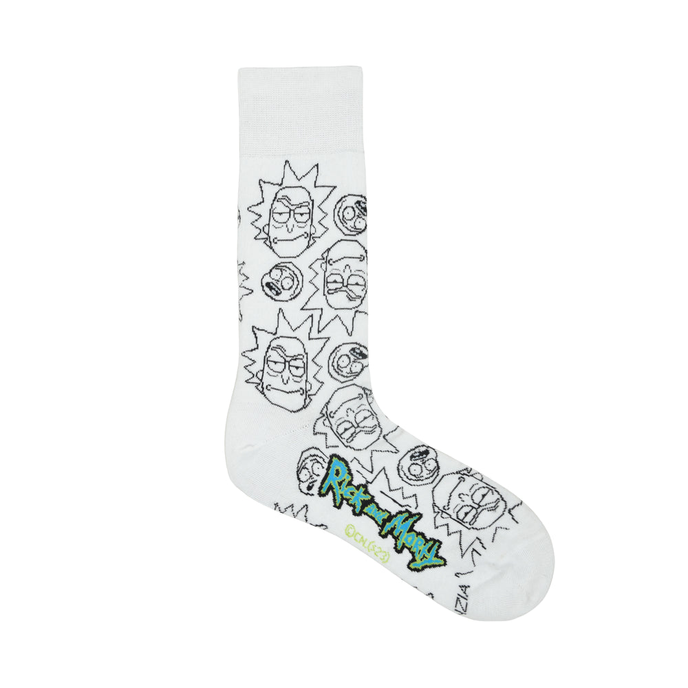 
            
                Load image into Gallery viewer, Balenzia X Rick and Morty Cotton Crew socks for Men (Pack of 2) (Free Size) (White) - Balenzia
            
        