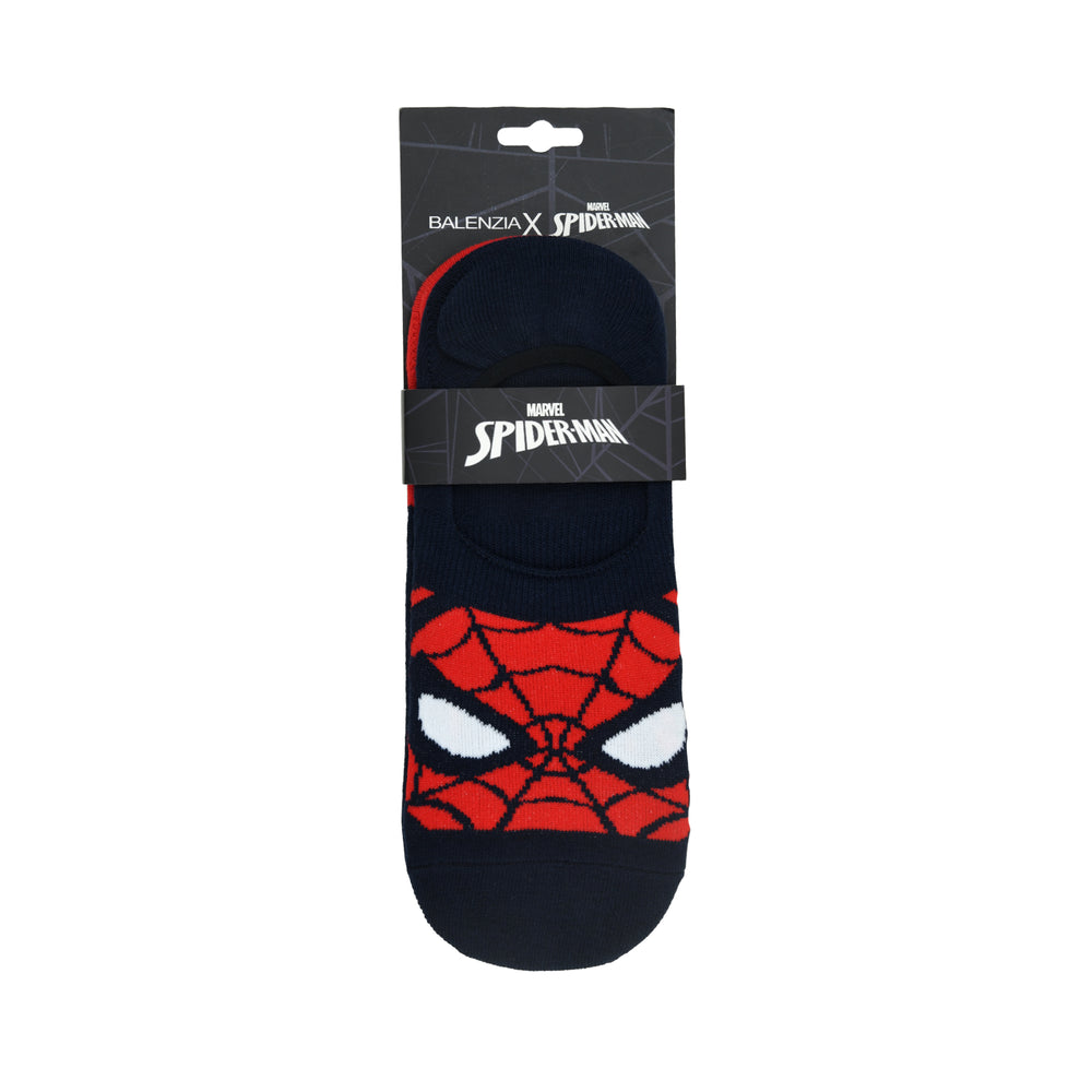 Balenzia x Marvel The Amazing Spider-Man Loafer/Invisible socks for Men (Pack of 2 Pairs/1U)(Free Size) Red,Blue - Balenzia
