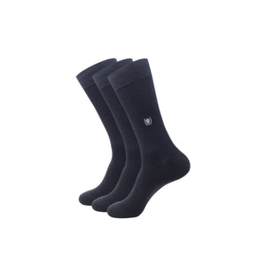 Balenzia Men’s Formal Organic Cotton Socks- Dark Grey- (Pack of 3 Pairs/1U) - Balenzia