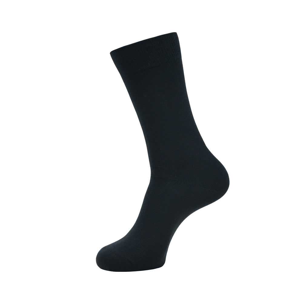 Balenzia Comfortable Solid color Crew length School Socks for Kids (Pack of 5)- Black, White (5N/1U)