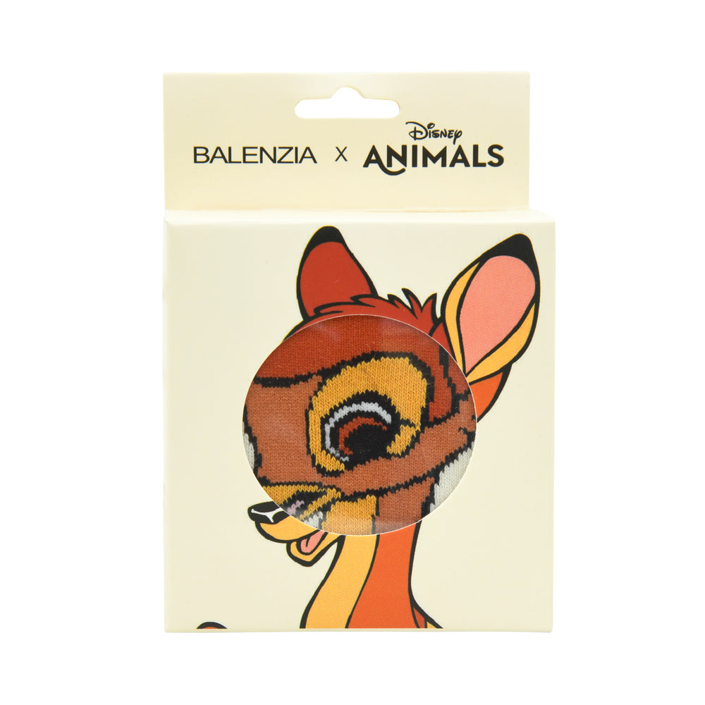 Balenzia X Disney Character Cushioned Ankle socks for women-Bambi(Pack of 1 Pair/1U)-Cream - Balenzia