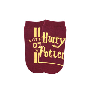 Balenzia x Harry Potter Potter 07 & Harry Potter Logo lowcut Socks for Women (Pack of 2 Pairs/1U)- Maroon - Balenzia