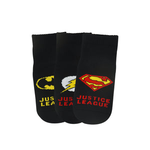 Justice League By Balenzia High Ankle Socks For Kids (Pack Of 3 Pairs/1U)(7-9 YEARS) - Balenzia