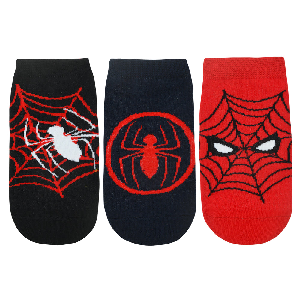
            
                Load image into Gallery viewer, Balenzia x Marvel Anti- Skid Lowcut socks for Kids- Spiderman (Pack of 3 Pairs/1U) (Red, Navy, Blue) - Balenzia
            
        