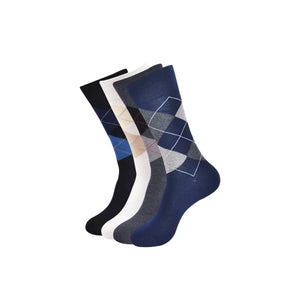 
            
                Load image into Gallery viewer, Balenzia Men&amp;#39;s Classic Argyle Socks- (Pack of 4 Pairs/1U) ( Multicoloured) - Balenzia
            
        