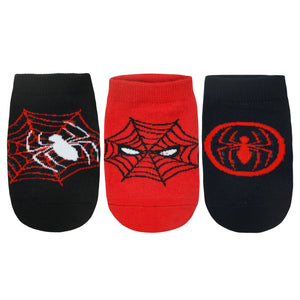 
            
                Load image into Gallery viewer, Balenzia x Marvel Anti- Skid Lowcut socks for Kids- Spiderman (Pack of 3 Pairs/1U) (Red, Navy, Blue) - Balenzia
            
        