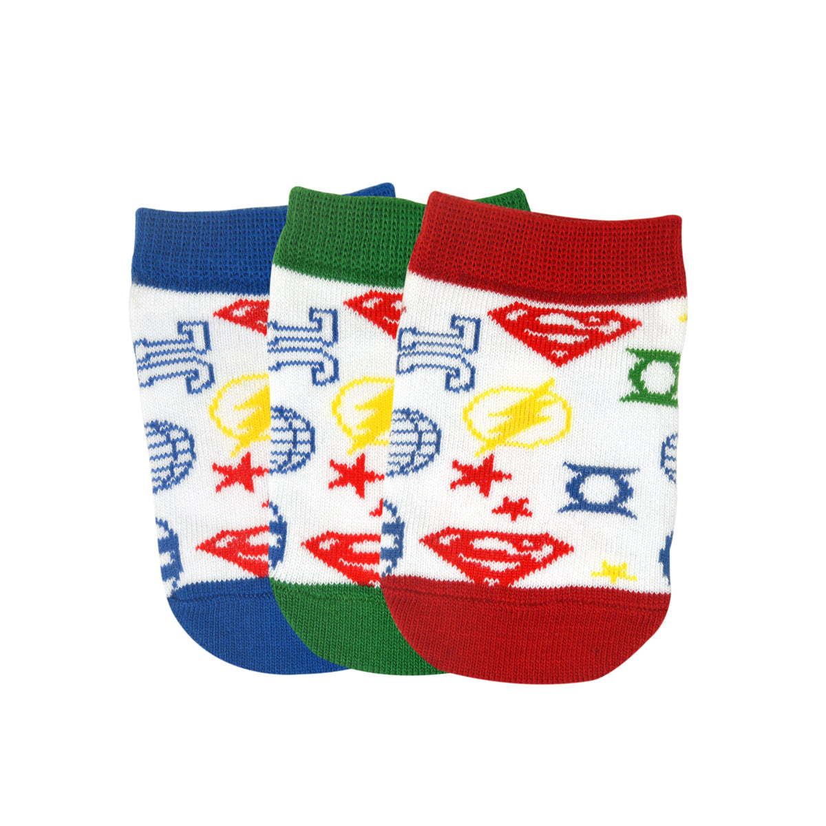 Justice League By Balenzia Low Cut Socks For Kids (Pack Of 3 Pairs/1U) - Balenzia