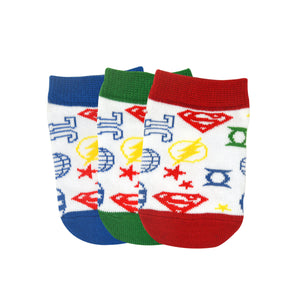 Justice League By Balenzia Low Cut Socks For Kids (Pack Of 3 Pairs/1U)(4-6 YEARS) - Balenzia