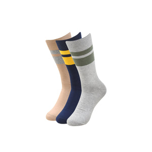 Balenzia Men's Formal Cotton Crew Socks-3 Pair/1U Pack