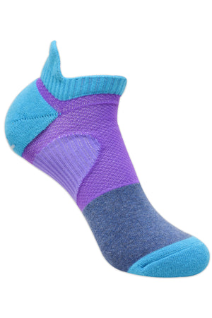 Balenzia Women's low cut skid proof, gym socks with mesh knit- Grey, Blue, Black-(Pack of 3 Pairs/1U) - Balenzia