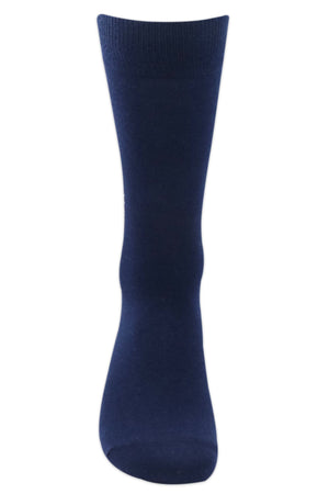 Balenzia Men's Motif Cotton Crew/Calf length Socks- (Pack of 3 Pairs/1U) (Beige,Navy,D.Grey) - Balenzia