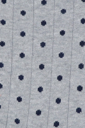 Balenzia Men's Polka Pattern Cotton Calf length socks- Pack of 5/1U (Black,L.Grey,D.Grey,Beige,Navy) - Balenzia