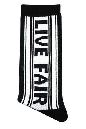 
            
                Load image into Gallery viewer, Balenzia Men&amp;#39;s Fairtrade Organic Cotton Crew length Socks (Pack of 1 Pair/1U) - Black - Balenzia
            
        