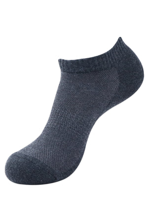 Balenzia Men's Cotton Solid Ankle Socks, Free Size-(23 cm),(Pack of 5
