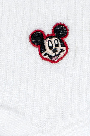 Balenzia x Disney Mickey ,Donald & Pluto Embroidered Half Cushioned High Ankle Socks for Women (Pack of 3 Pairs/1U)(Free Size) Orange,White & Blue - Balenzia