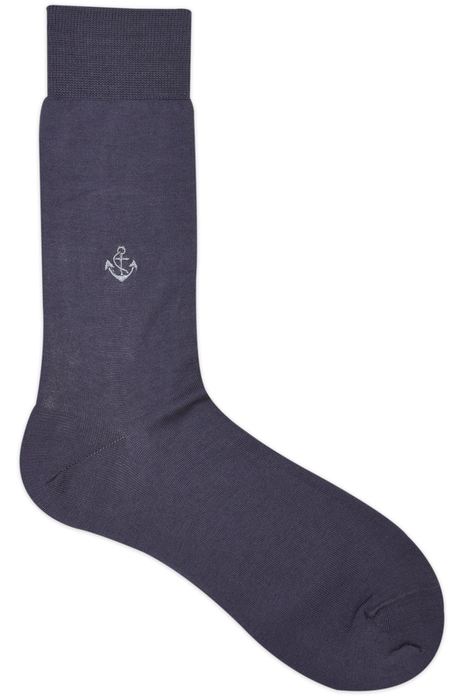 Balenzia Men's Embroidered Premium Mercerised Cotton Socks -Black, Dark Grey, Light Grey- (Pack of 3 Pairs/1U) - Balenzia