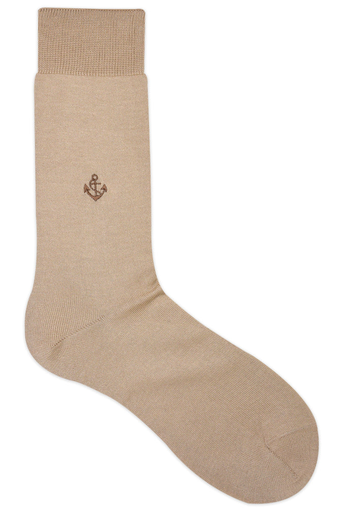 
            
                Load image into Gallery viewer, Balenzia Men&amp;#39;s Embroidered Premium Mercerised Cotton Socks -Dark Grey, Navy, Beige- (Pack of 3 Pairs/1U) - Balenzia
            
        