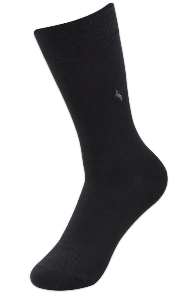 
            
                Load image into Gallery viewer, Balenzia Men&amp;#39;s Embroidered Premium Mercerised Cotton Socks -Black, Light Grey, Navy- (Pack of 3 Pairs/1U) - Balenzia
            
        