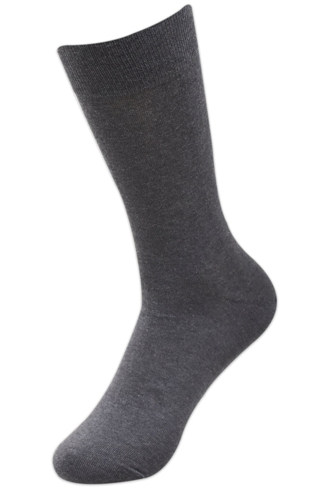 Balenzia Men's Embroidered Premium Mercerised Cotton Socks -Black, Dark Grey, Light Grey, Navy, Beige- (Pack of 5 Pairs/1U) - Balenzia