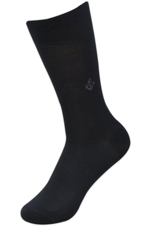 
            
                Load image into Gallery viewer, Balenzia Men&amp;#39;s Embroidered Premium Mercerised Cotton Socks -Black, Navy, Dark Grey- (Pack of 3 Pairs/1U) - Balenzia
            
        