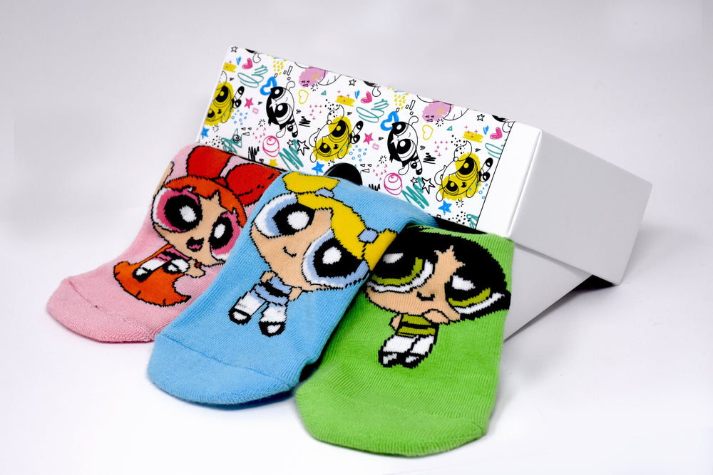 Powerpuff Girls By Balenzia Low Cut Socks for Women (Pack of 3 Pairs/1U) - Balenzia