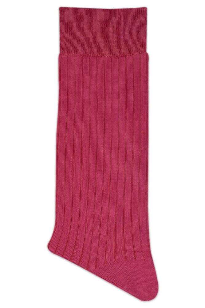 
            
                Load image into Gallery viewer, Balenzia Premium Mercerised Crew Rib Socks For Men-(Pack of 1 Pair/1U)(Pink) - Balenzia
            
        