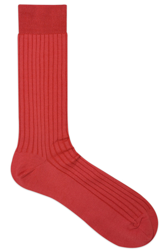 Balenzia Premium Mercerised Crew Rib Socks For Men- (Pack of 1 Pair/1U)(Red) - Balenzia